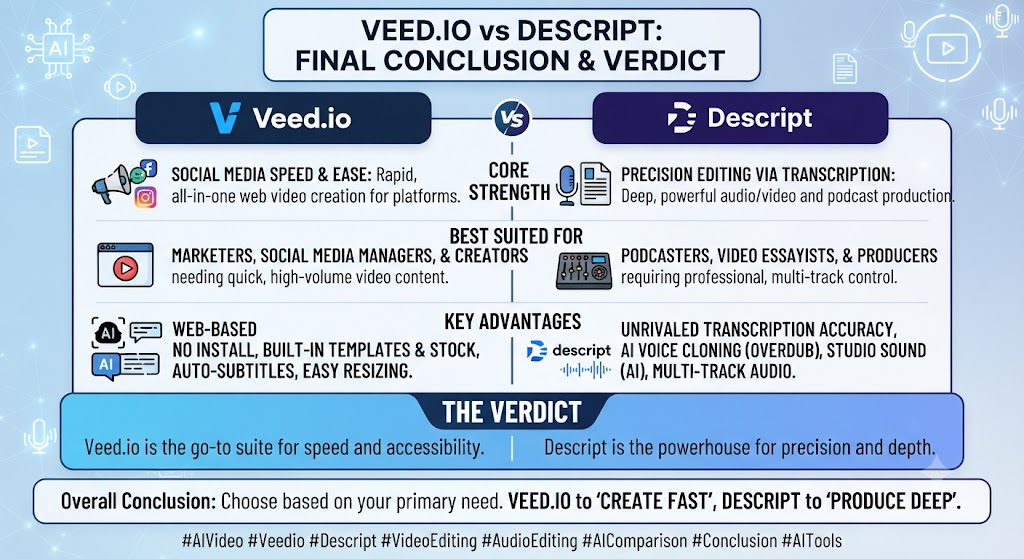 Veed.io vs Descript Conclusion
