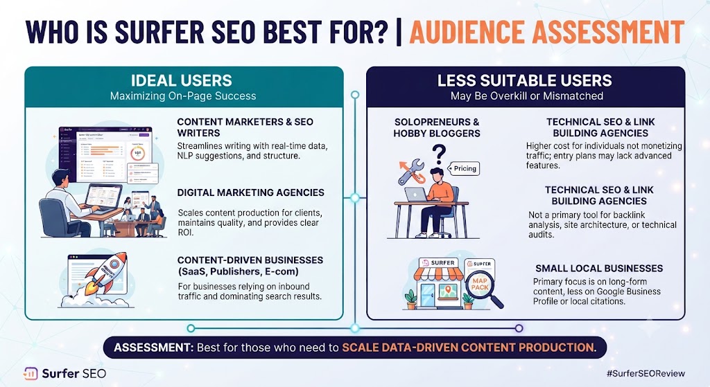 Who Is Surfer SEO Best For The Surfer SEO Review Audience Assessment