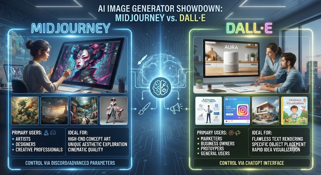Who Should Use Midjourney vs DALL·E