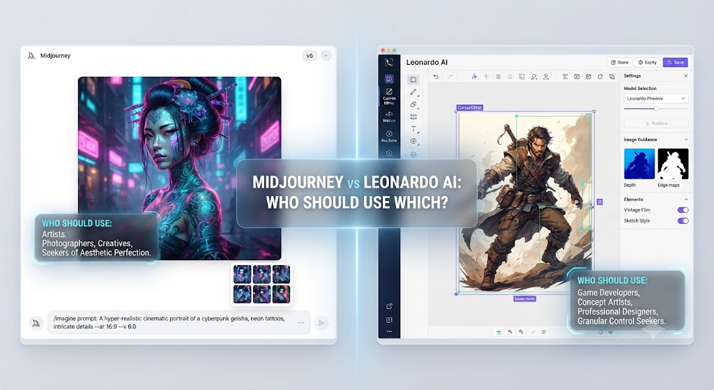 Who Should Use Midjourney vs Leonardo AI