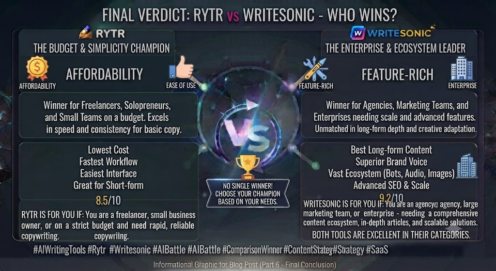 Who Wins the Rytr vs Writesonic Comparison