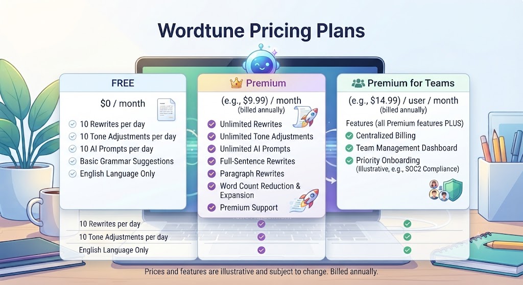 Wordtune Review Pricing Plans
