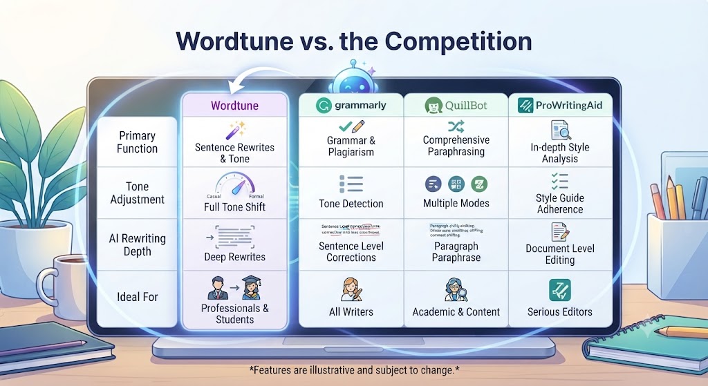 Wordtune vs. the Competition Quick Comparison
