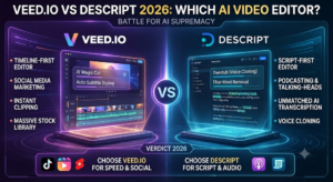 Veed.io vs Descript 2026: Which AI Video Editor Should You Choose?
