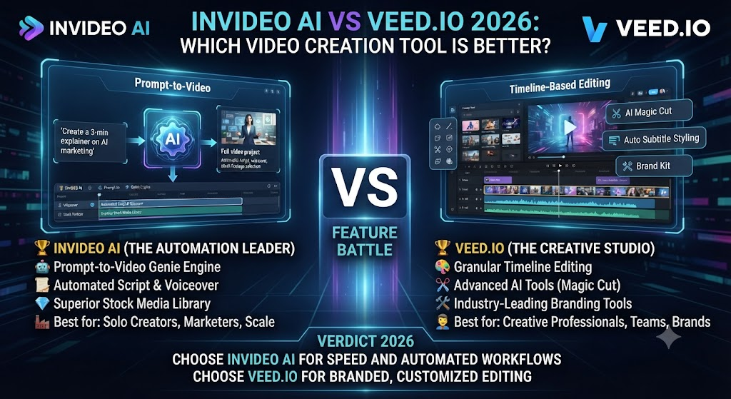 InVideo AI vs Veed.io 2026: Which Video Creation Tool Is Better?