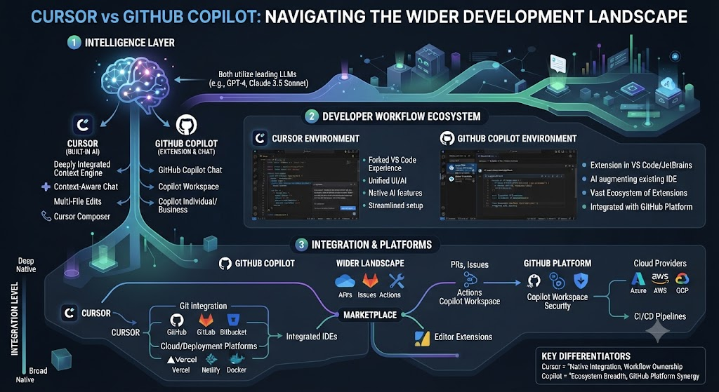 Cursor vs GitHub Copilot: How It Fits the Wider Landscape