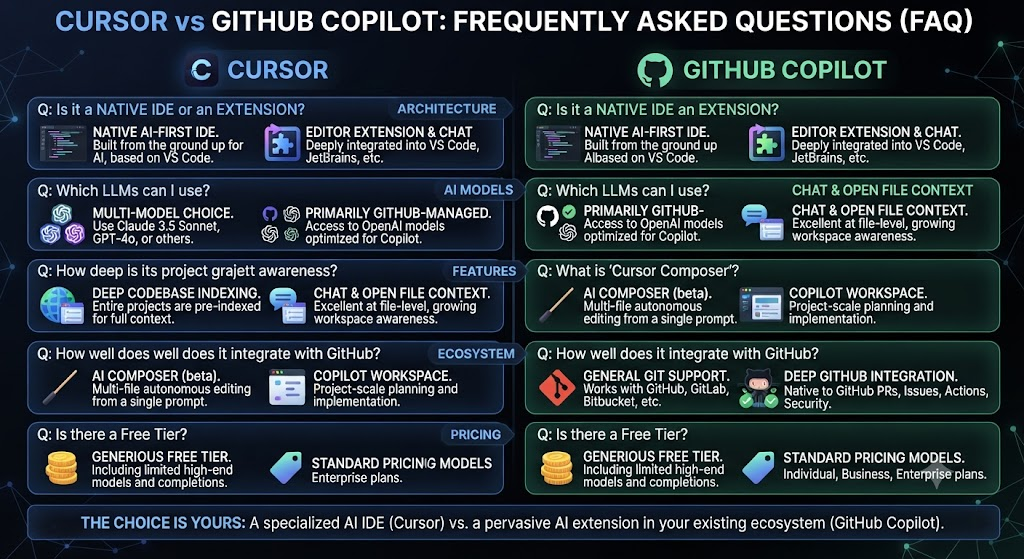Cursor vs GitHub Copilot FAQ