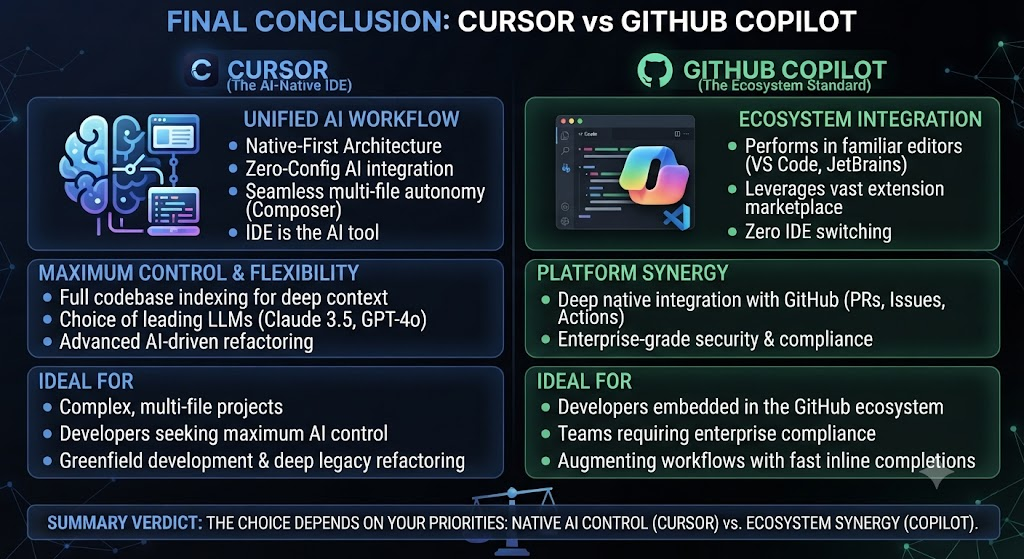 Conclusion Cursor vs GitHub Copilot