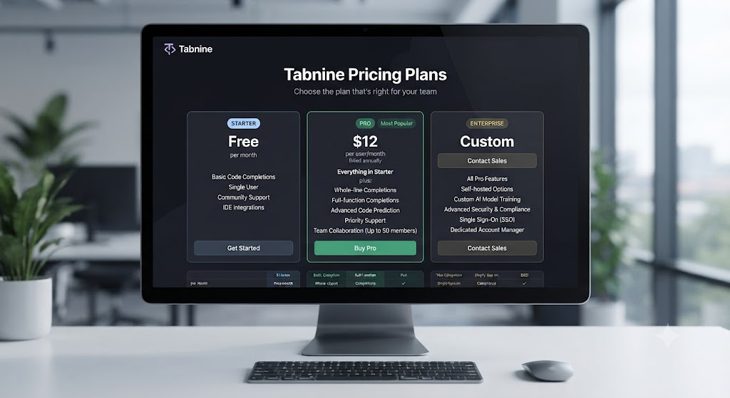 AskCodi vs Tabnine: Tabnine Pricing