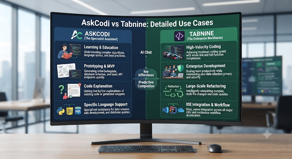 AskCodi vs Tabnine: Use Cases