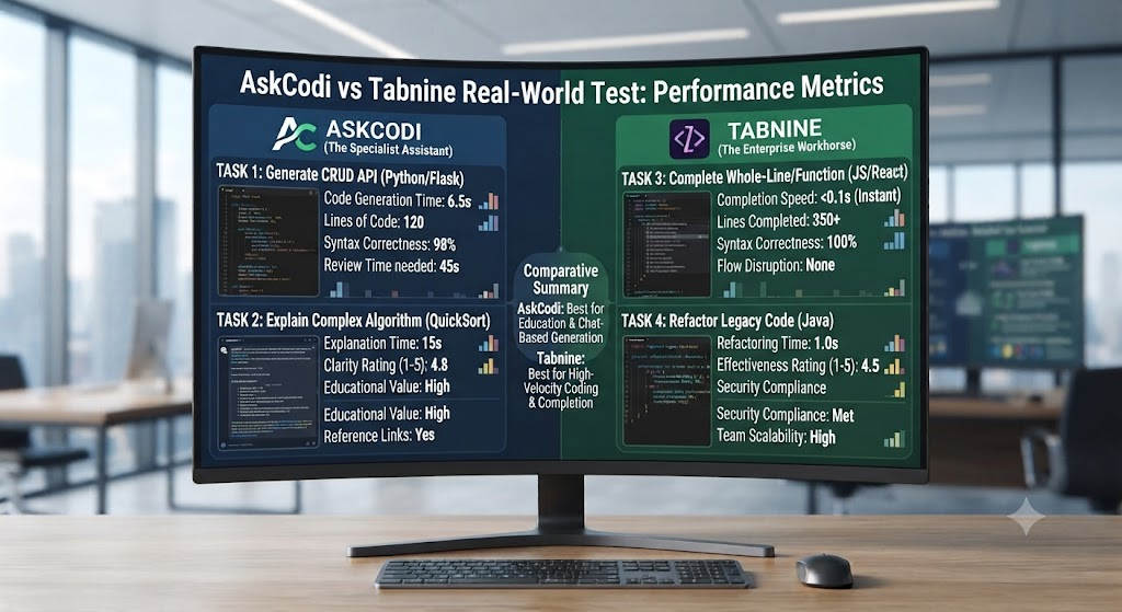 AskCodi vs Tabnine Real-World Test