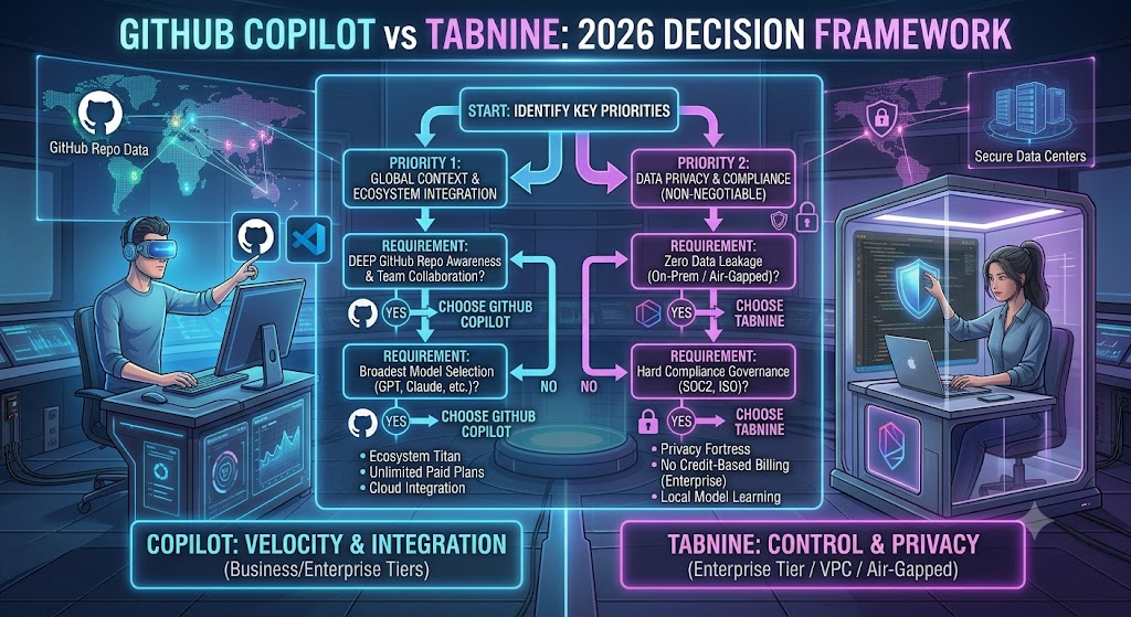 GitHub Copilot vs Tabnine: Decision Framework
