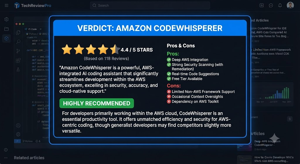 Amazon CodeWhisperer: Verdict Box