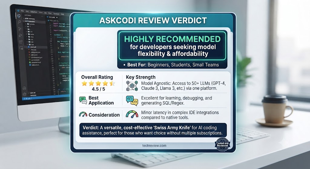 AskCodi Review Verdict Box