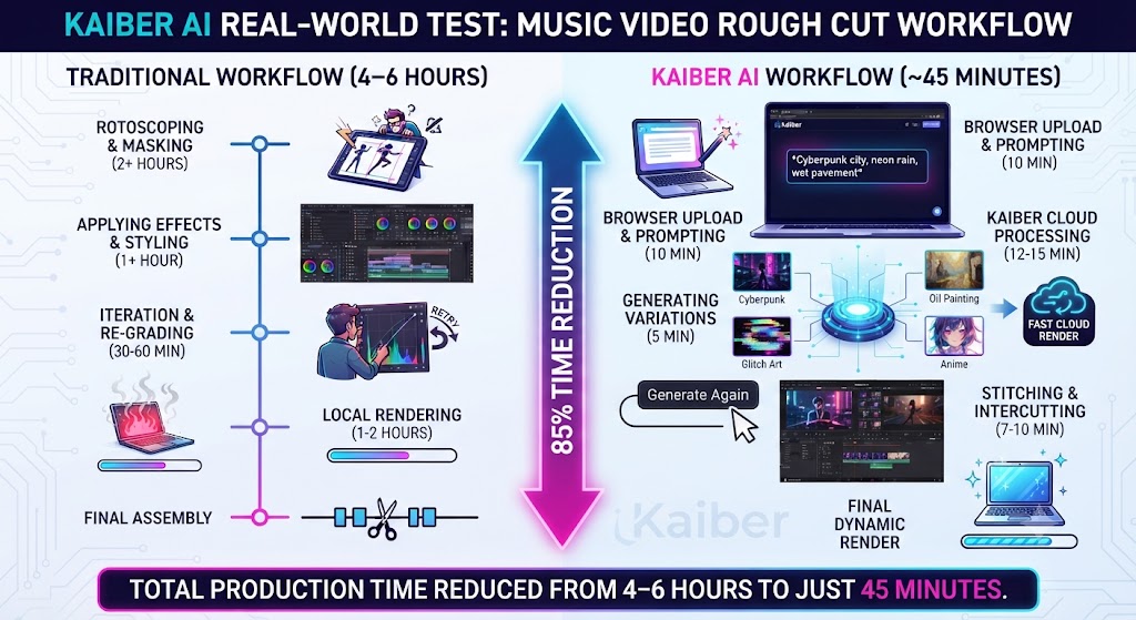 kaiber ai Real World Test Music Video Rough Cut