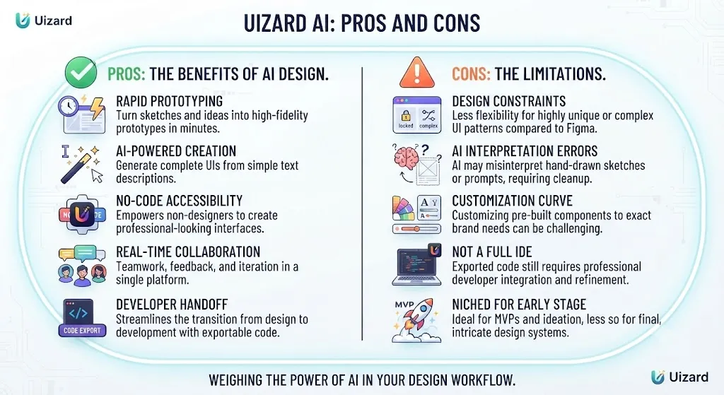 uizard ai Pros and Cons