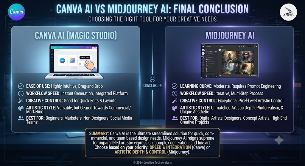 Conclusion Canva AI vs Midjourney ai