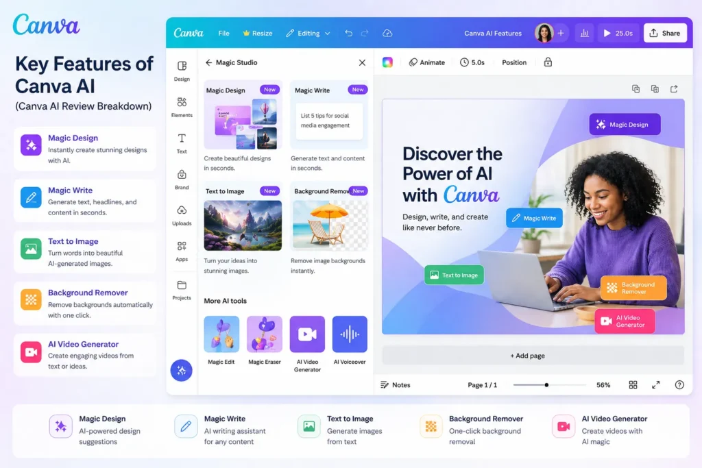 3. Key Canva AI Features in 2026