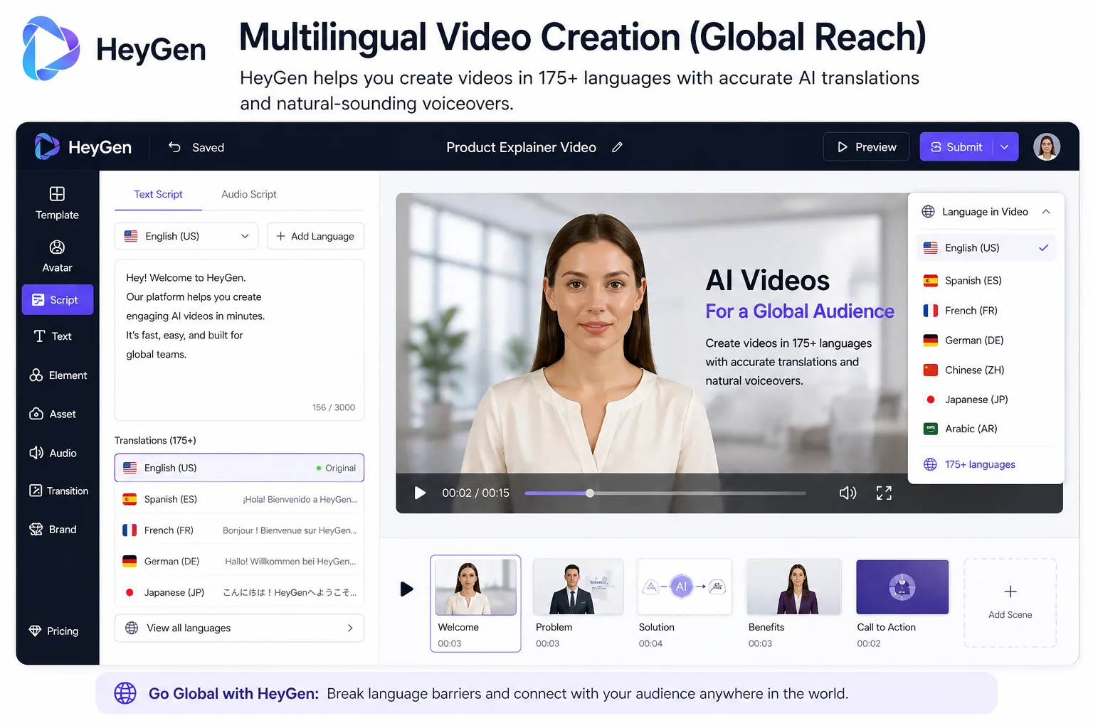 HeyGen video translation
