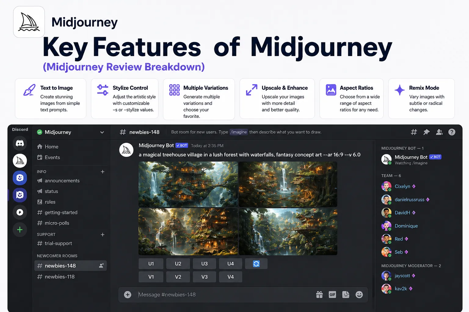 Key Midjourney features