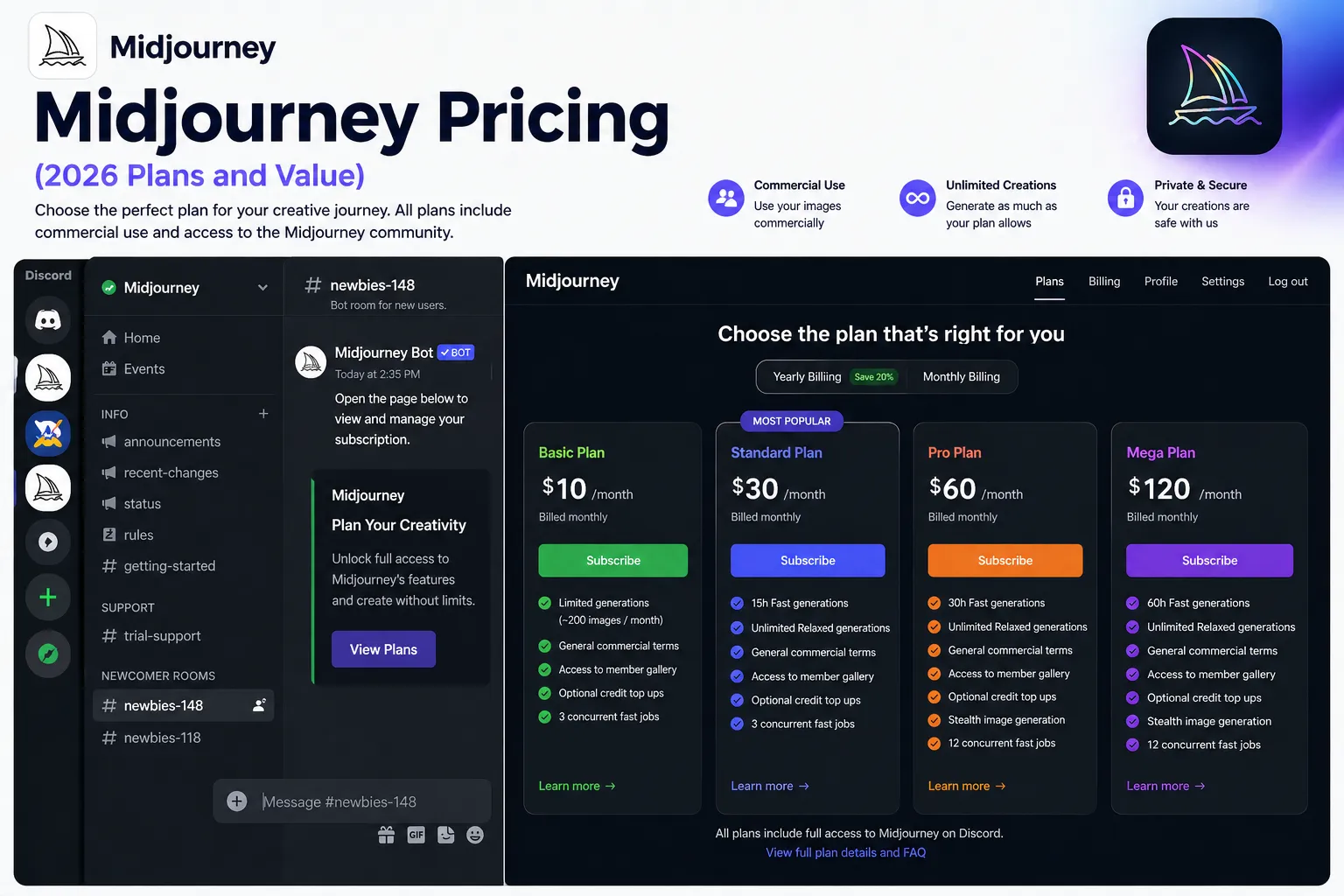 Midjourney pricing